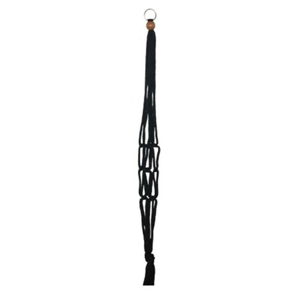 Primitive Planters 36 in. Black Macram Plant Hanger 2015